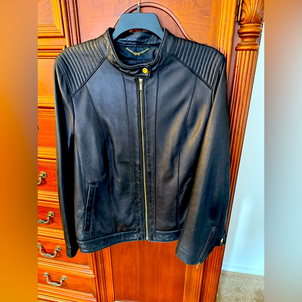 Cole Haan Leather Jacket - Black - 2x
